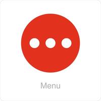 Menu and list icon concept vector