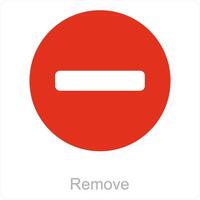 remove and delete icon concept vector