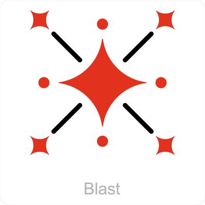blast and bomb icon concept