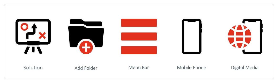 solution and menu bar vector