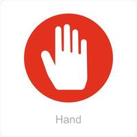 Hand and tap icon concept vector