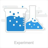 experimentar y Ciencias icono concepto vector