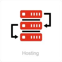 Hosting and connection icon concept vector