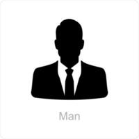 Man and business icon concept vector