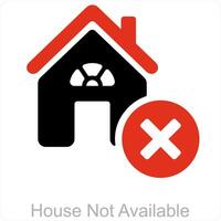 House Not Available icon concept vector