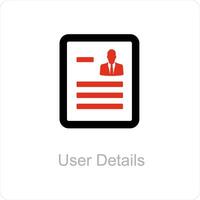 user details and access icon concept vector