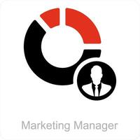 marketing manager and seo expert icon concept vector