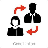 Coordination and connection icon concept vector