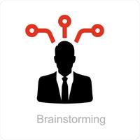 Brainstorming and brain icon concept vector