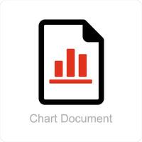 Chart Document and chart icon concept vector