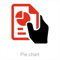 pie chart and report icon concept vector