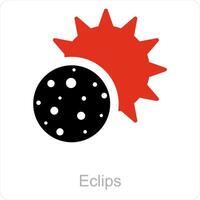 Eclips and astronomy icon concept vector