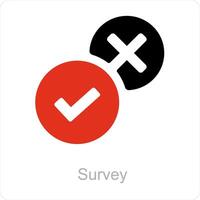 Survey and marketing icon concept vector