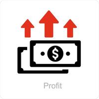 Profit and finance icon concept vector
