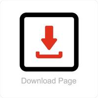 Download Page and data icon concept vector