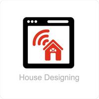 house designing and architecture icon concept vector