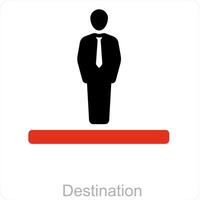 destination and map icon concept vector