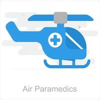 aire paramédicos y médico icono concepto vector