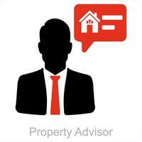 Property Advisor and estate icon concept vector