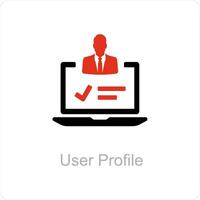usuario perfil y usuario icono concepto vector