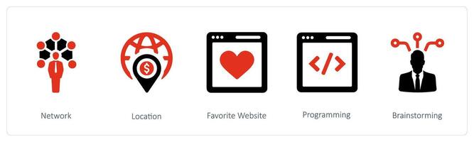 Network and  Favorite Website vector