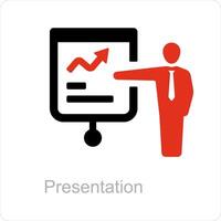 Presentation and graph icon concept vector