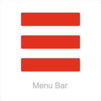 Menu Bar and menu icon concept vector