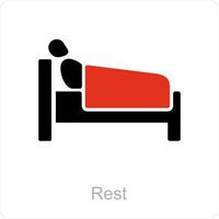 rest and sleep icon concept vector
