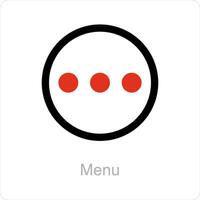 Menu and list icon concept vector