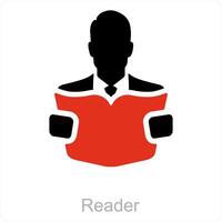 reader and read icon concept vector