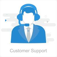 Customer Support and support icon concept vector