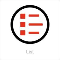 List and point icon concept vector