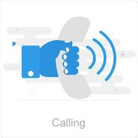 Calling and phone icon concept vector