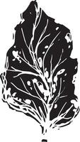 Hand drawn black leaves. Vintage leaf, great design for any purposes. vector