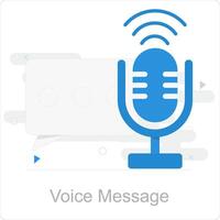 Voice Message and speech icon concept vector