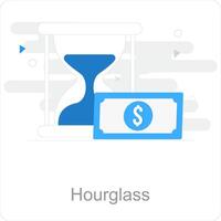 Hourglass and timer icon concept vector