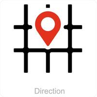 direction and location icon concept vector