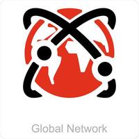 Global network and globalization icon concept vector