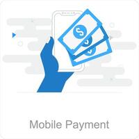 Mobile Payment and app icon concept vector