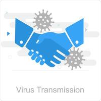 Virus Transmission and transfer icon concept vector