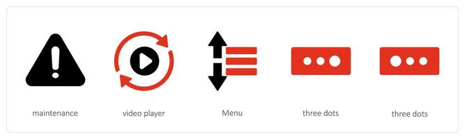 maintenance and video player vector