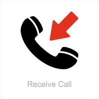 Receive Call and call icon concept vector