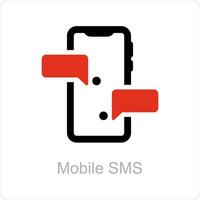 Mobile Sms and phone icon concept vector