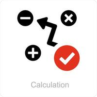 cálculo y contabilidad icono concepto vector