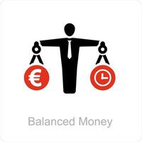 Balanced Money and currency icon concept vector