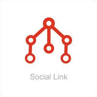 social enlace y conexión icono concepto vector