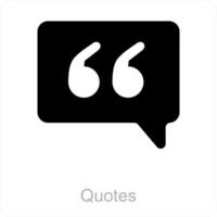 quotes and text icon concept vector