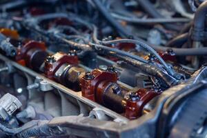 engine of the car, car engine detail photo