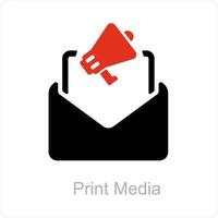 Print Media and advertisement icon concept vector