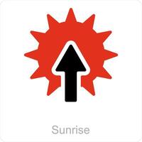 Sun Rise and weather icon concept vector